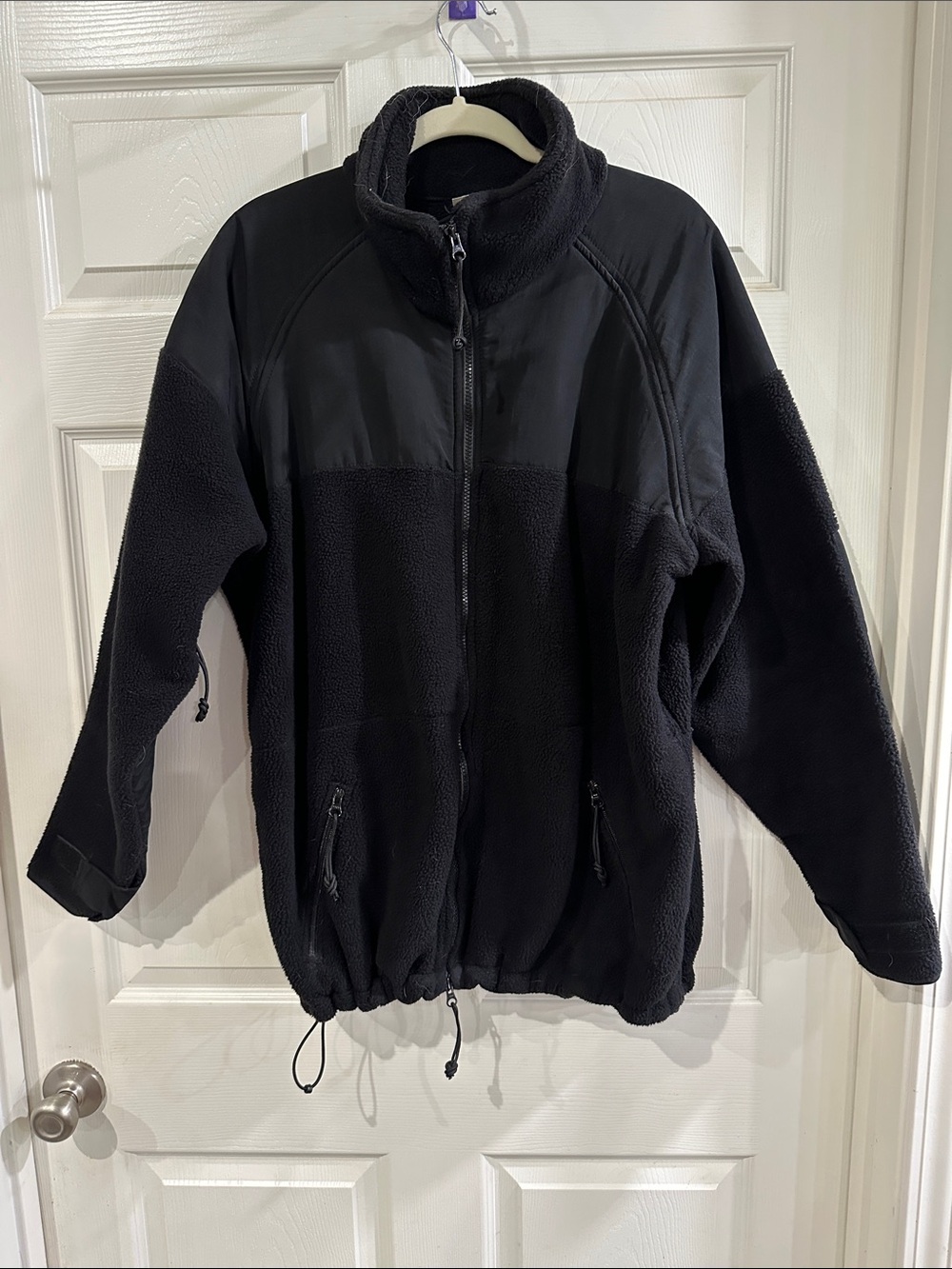 Men’s Military Cold Weather Black Polartec Fleece Jacket